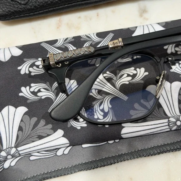 Chrome Hearts Vertical Smile II Black/Silver Glasses